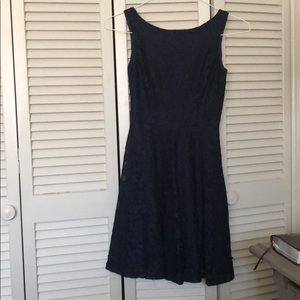 navy blue lace dress